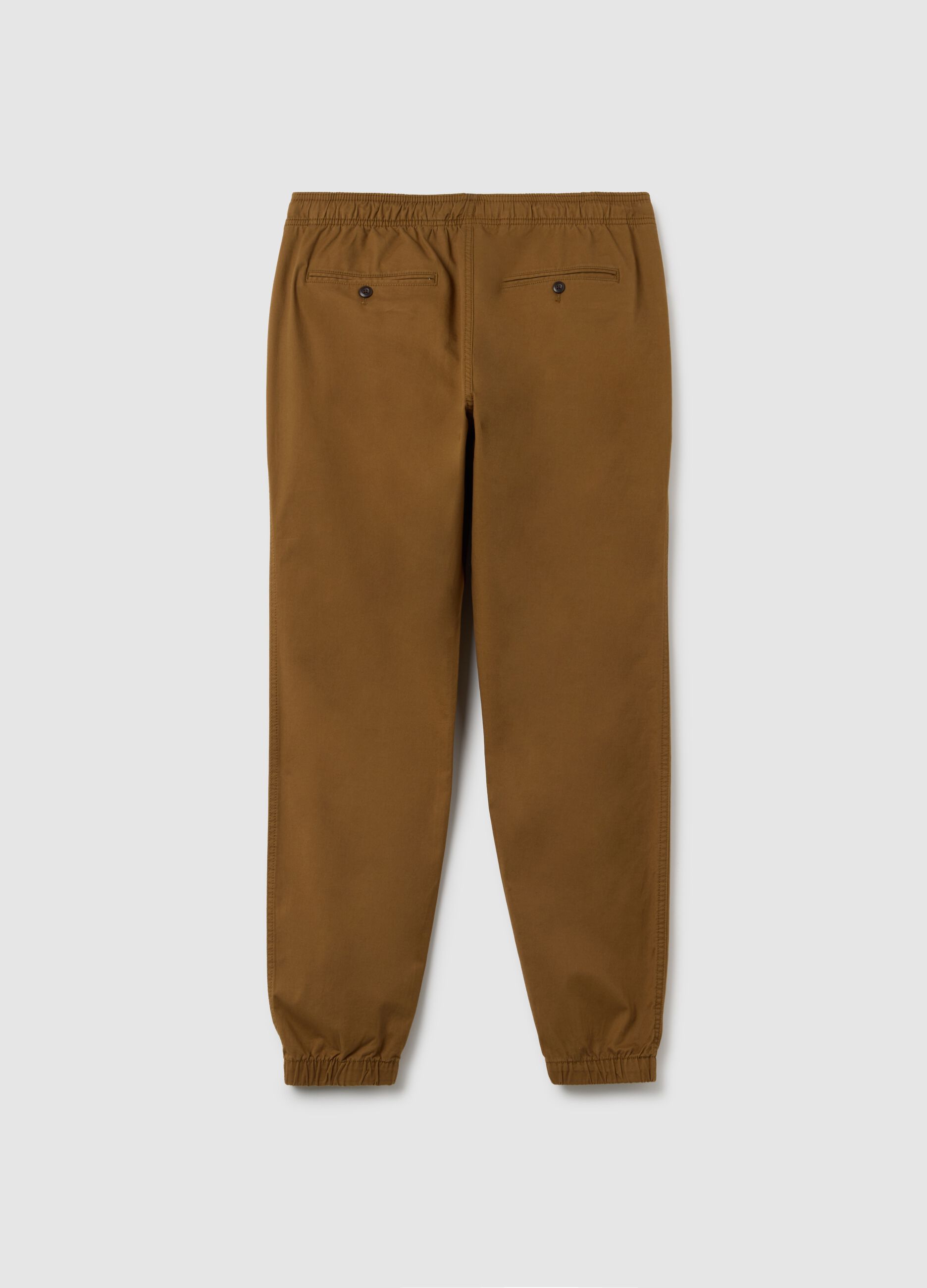 Canvas joggers with drawstring