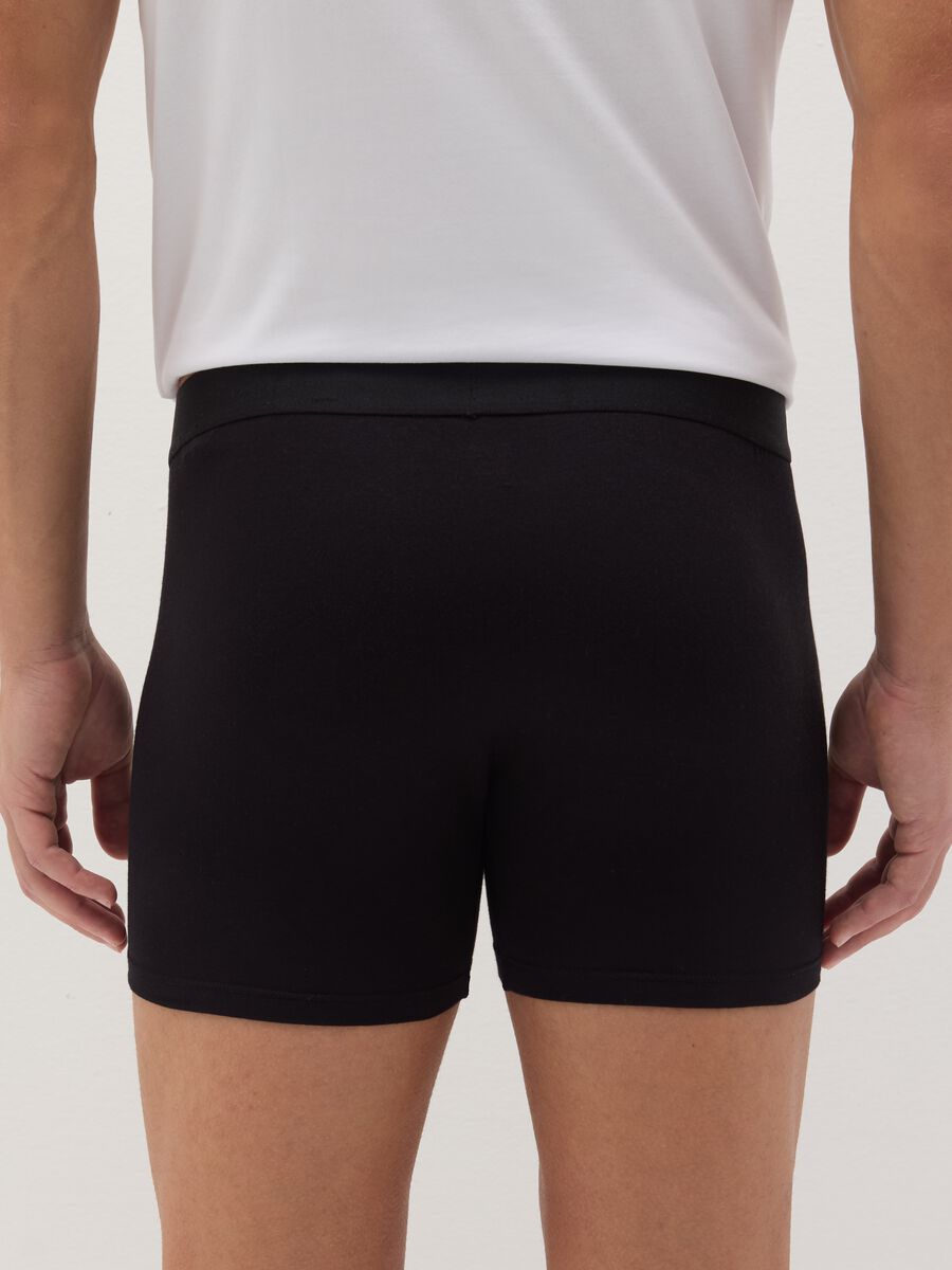 Midi boxer shorts in stretch cotton_3