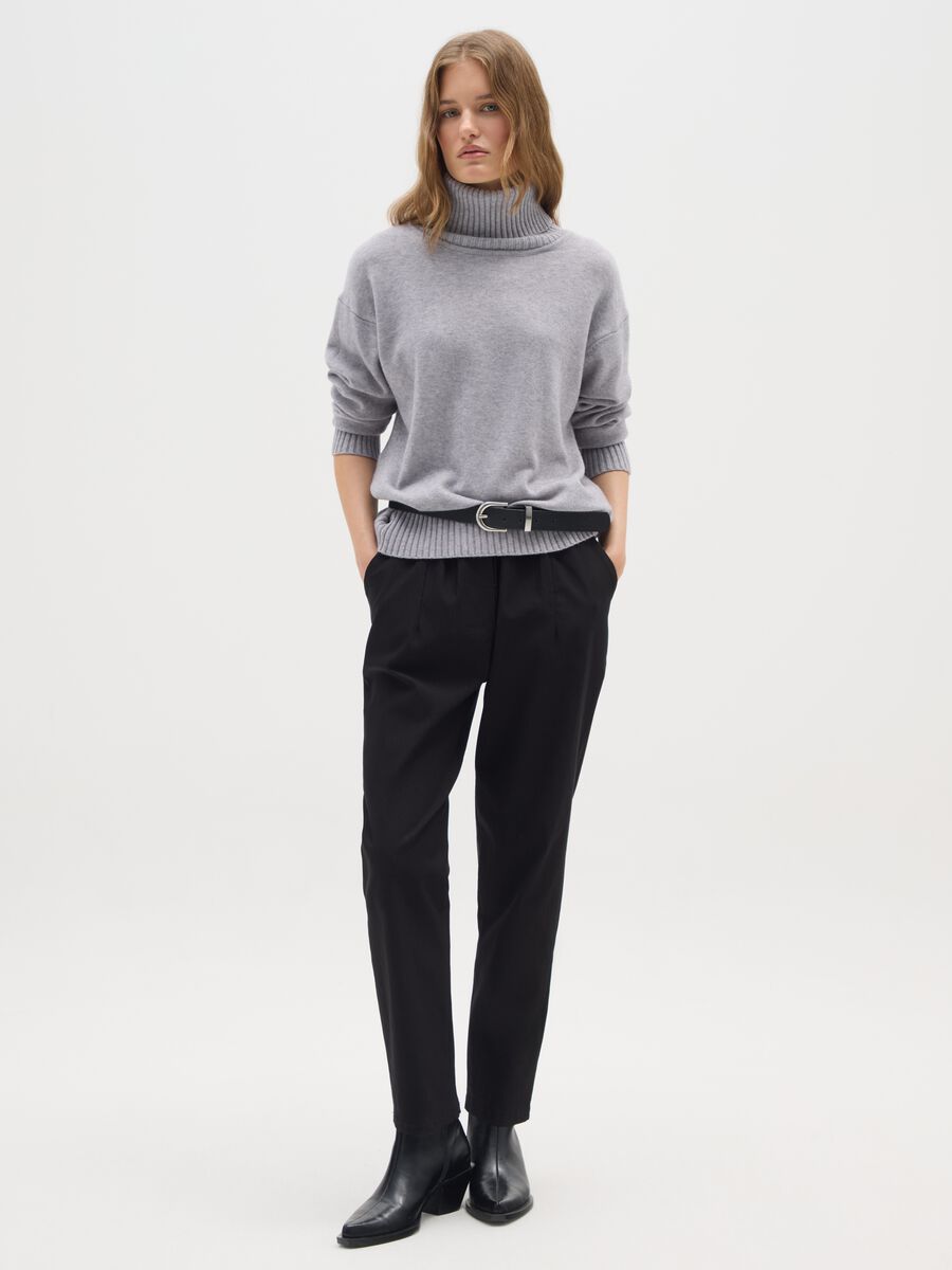 Grey Turtle Neck Jumper_1