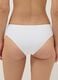 Slip bikini bianco in tessuto elasticizzato con dettagli arricciati regular fit_3