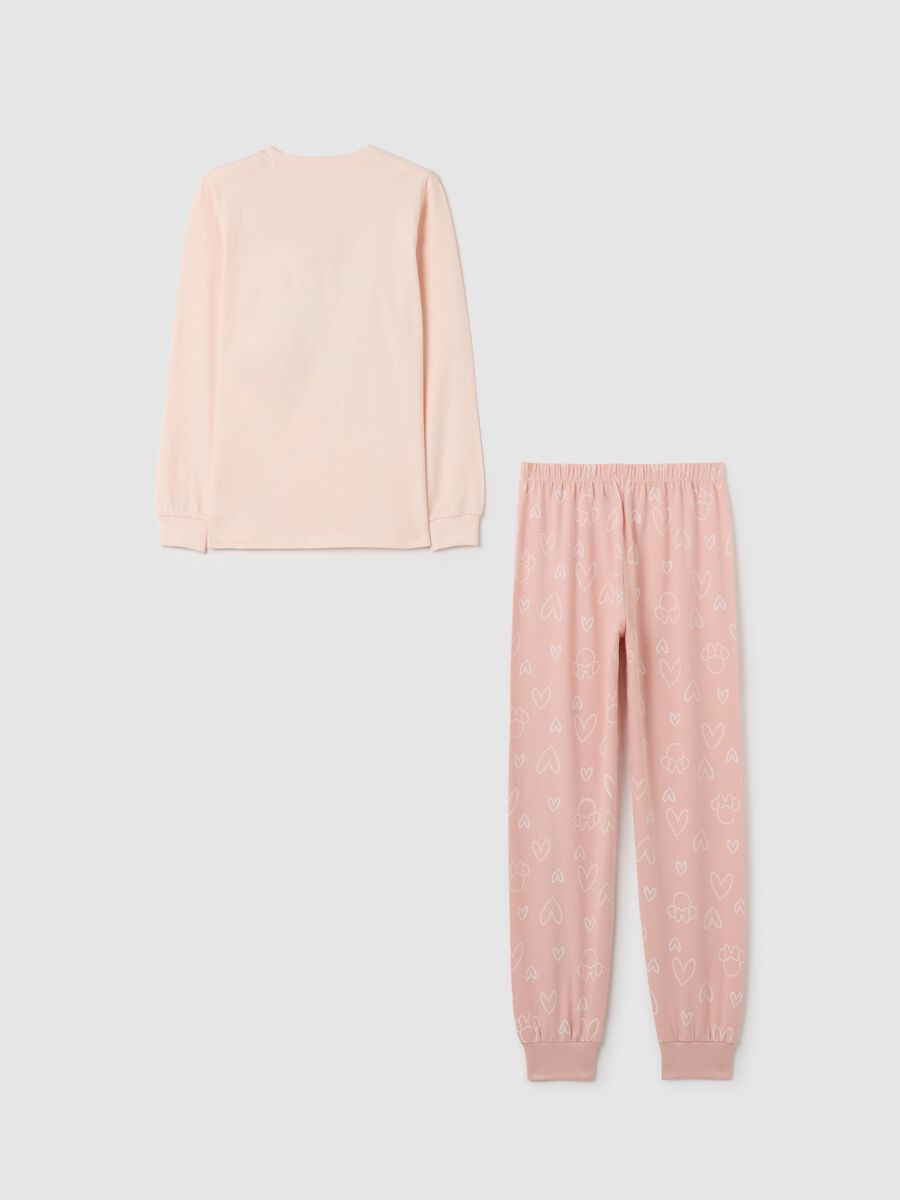 Pigiama da bambina in puro cotone rosa regular fit_1