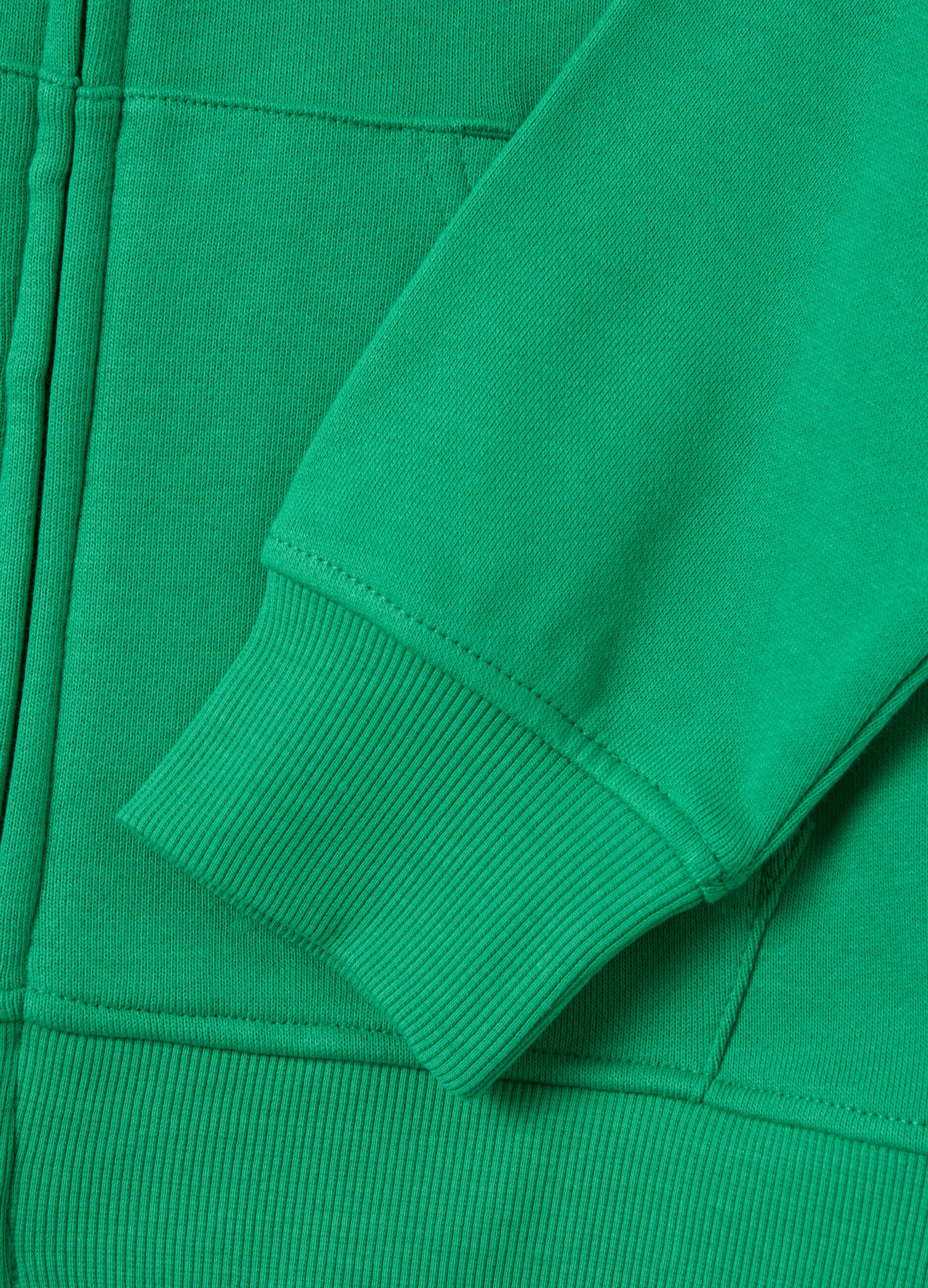 Full-zip sweatshirt in French terry with hood