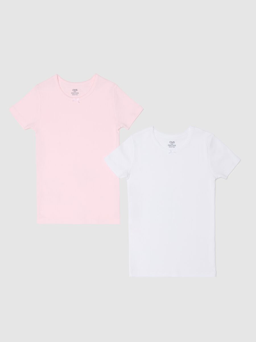 Two-pack organic cotton undershirts with bow_1