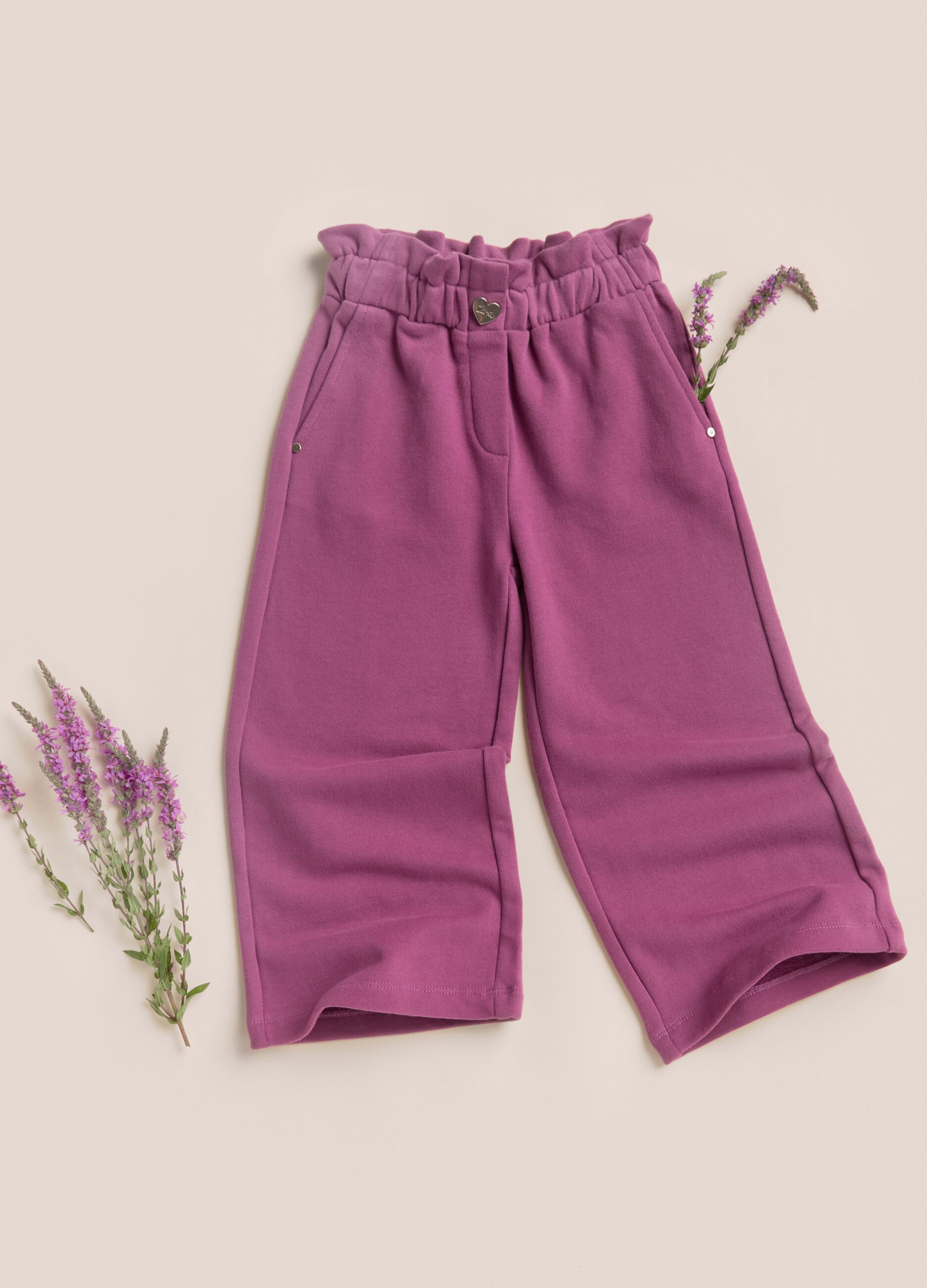 Lù:Lù Pantaloni avorio in felpa da bambina LL3172