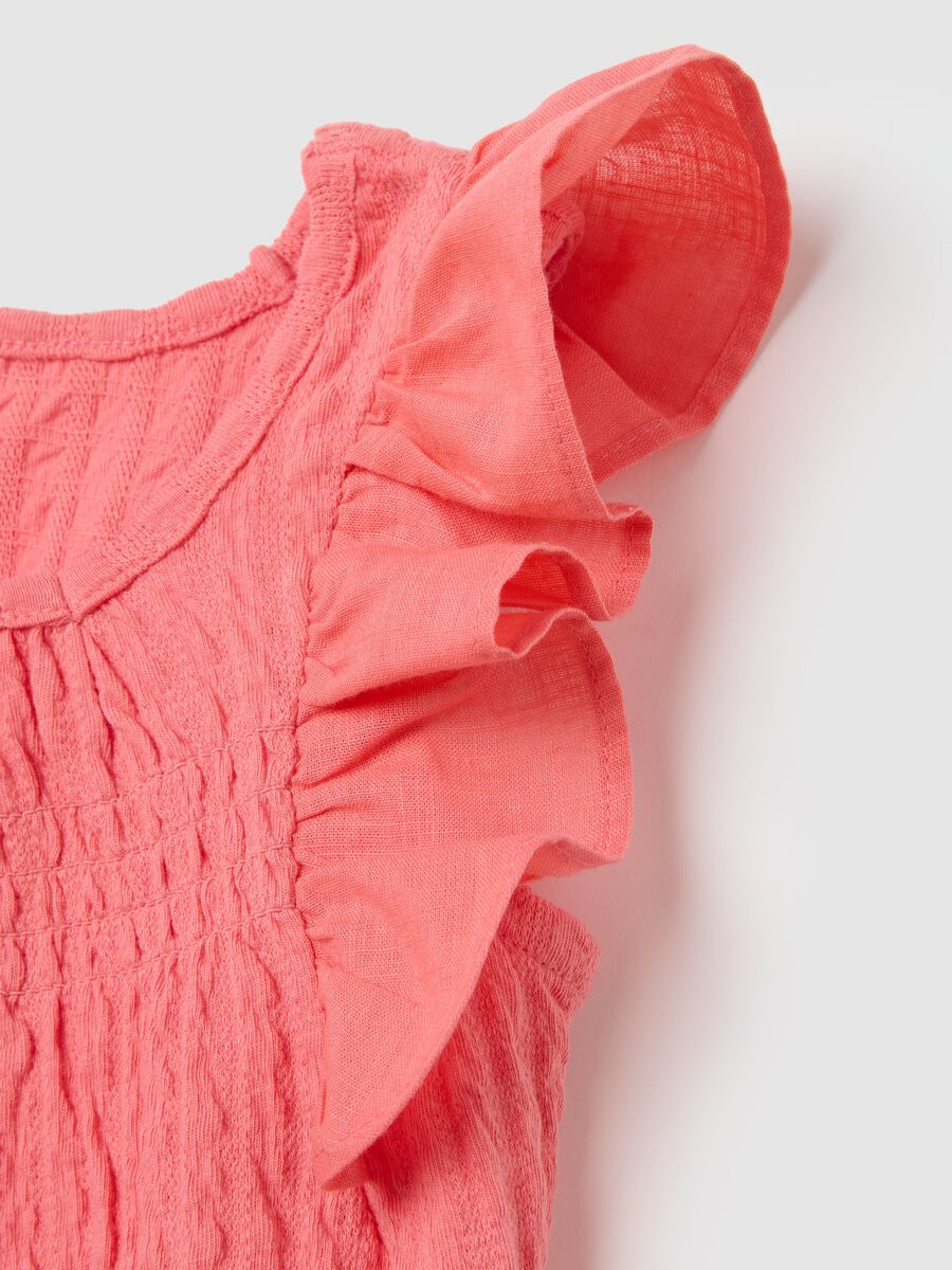 Girls' summer set in stretchy pink cotton_2