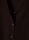 Gilet marrone con scollo profondo a V e bottoni over fit_1