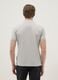 Grey short sleeve polo shirt in pure cotton_3