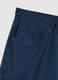 Blue cotton stretch skinny fit trousers_5