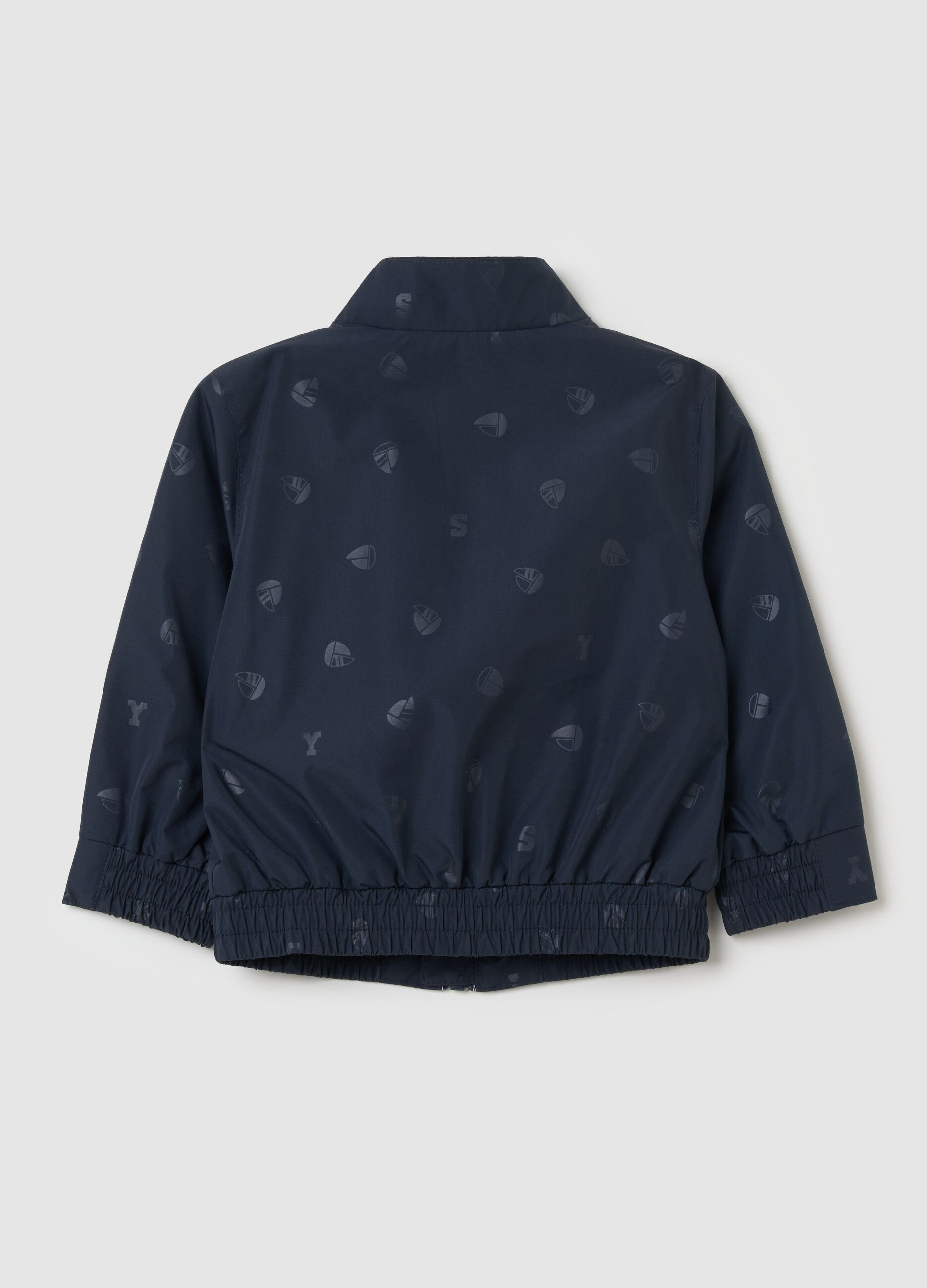 Giacca full-zip con stampa motivo nautica 