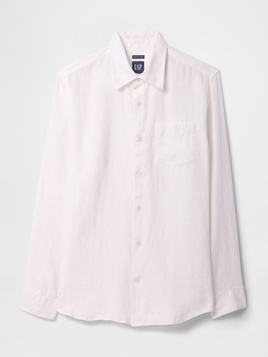 White shirt with long sleeves in linen_3