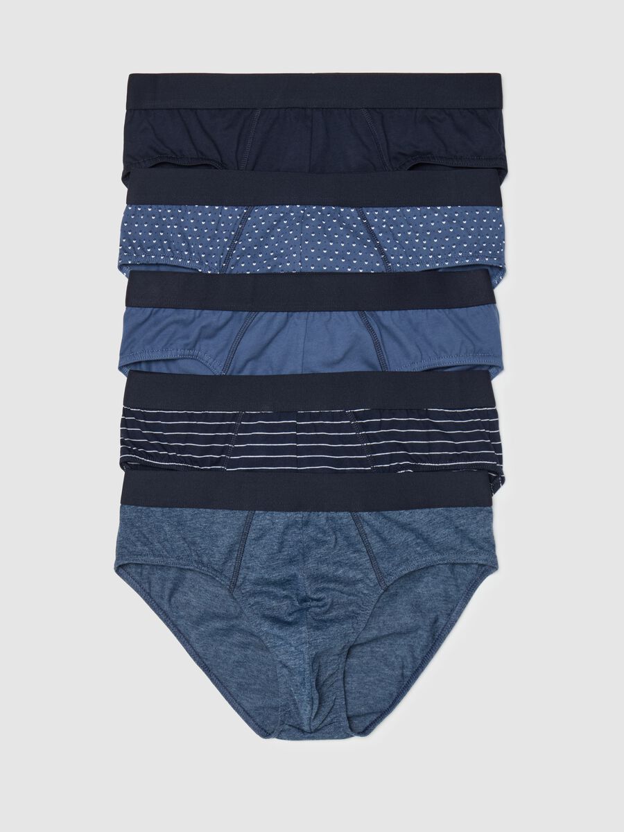 Five-pack briefs in organic cotton with striped pattern_4