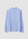 Blue striped pure viscose shirt, regular fit_5