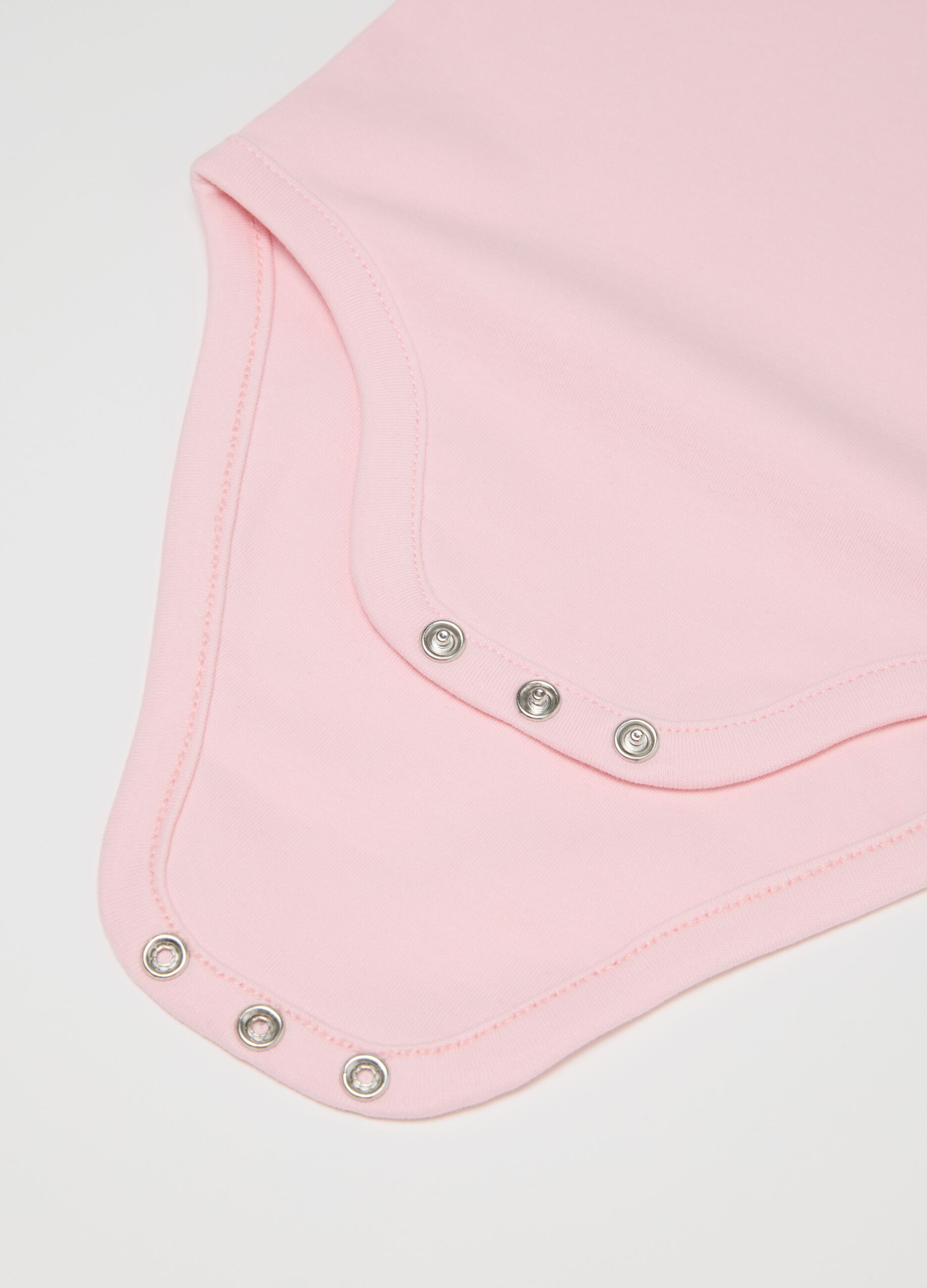 Tripack of girls' bodysuits in pure multicolour cotton