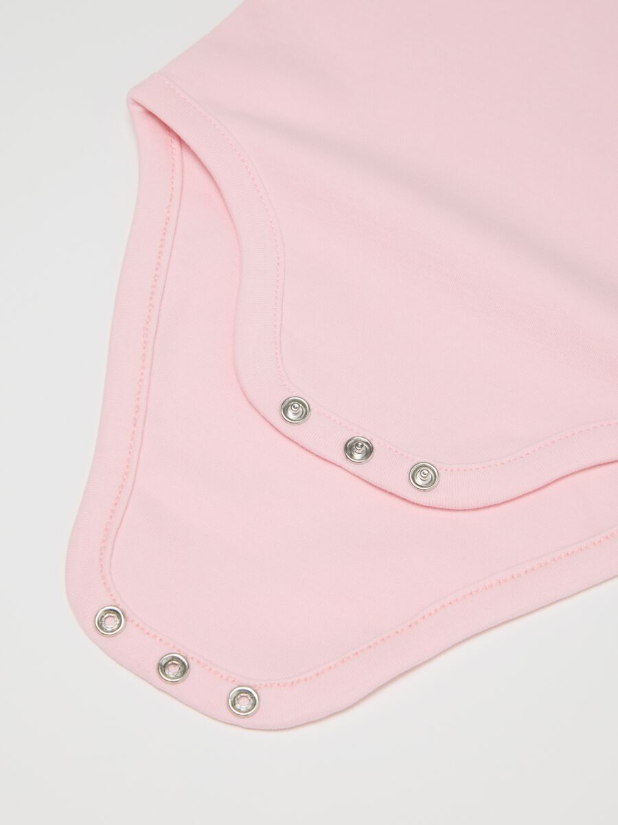 Tripack of girls' bodysuits in pure multicolour cotton_3