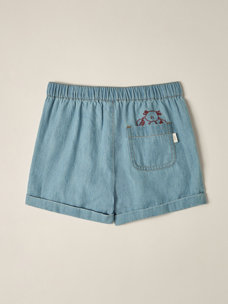 Shorts in popeline di puro cotone IANA neonato_2