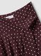 Brown polka-dot skirt in a viscose-blend with an asymmetric hem_2
