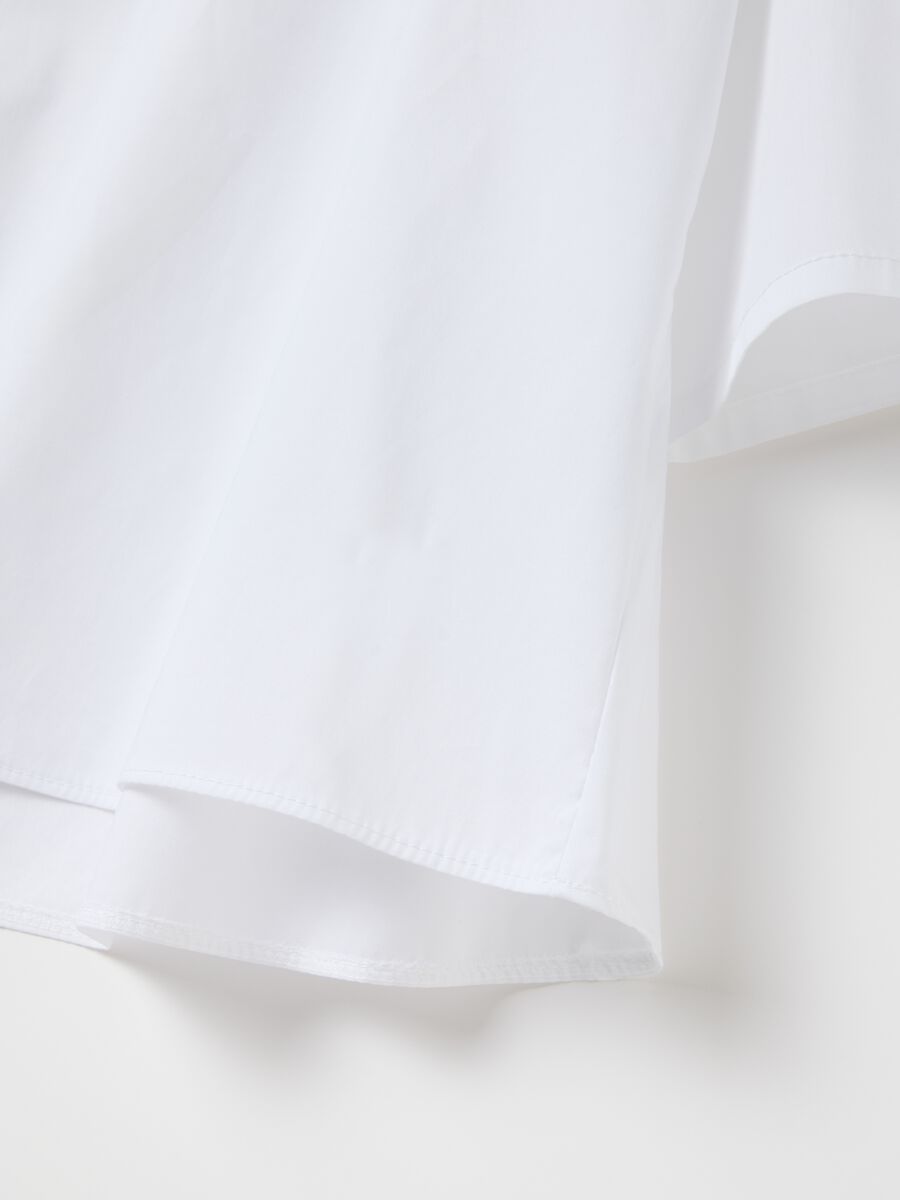 White Hybrid Shirt in Stretch Cotton_5