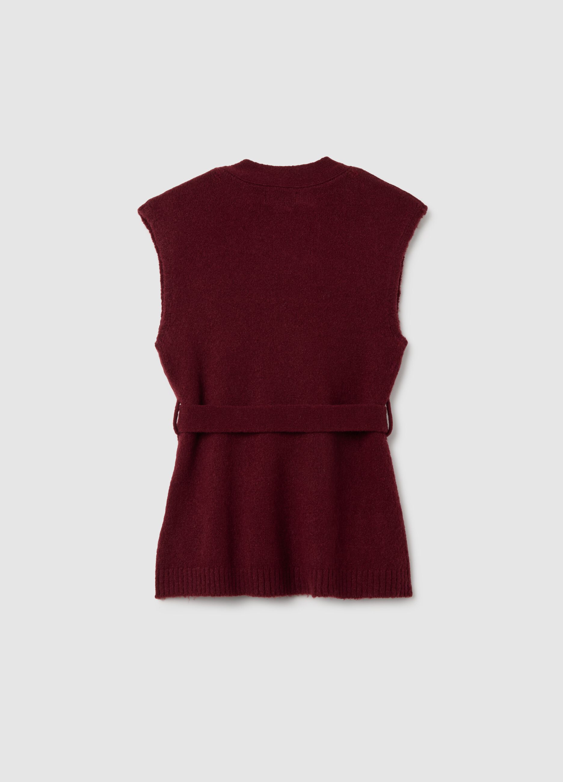 Girls' Red Regular Fit Cardigan