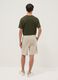 Boy's beige oversized fit pure cotton cargo shorts_1