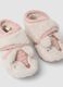 Pink animal motif slippers for baby girls and toddlers_1