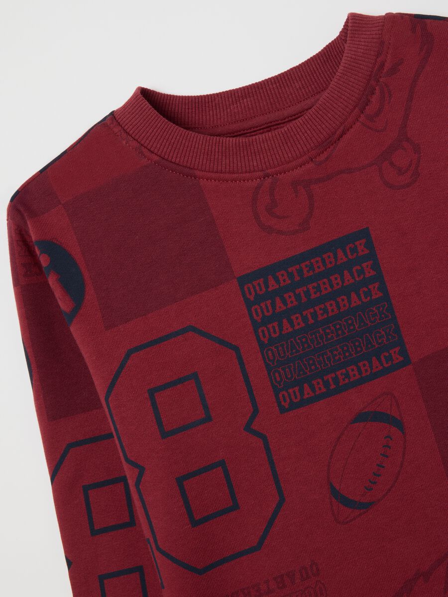 Red and Grey Jogging Set for Boys_2