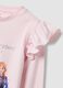 Girls&rsquo; pink stretch cotton T-shirt with ruffles and Frozen print_2