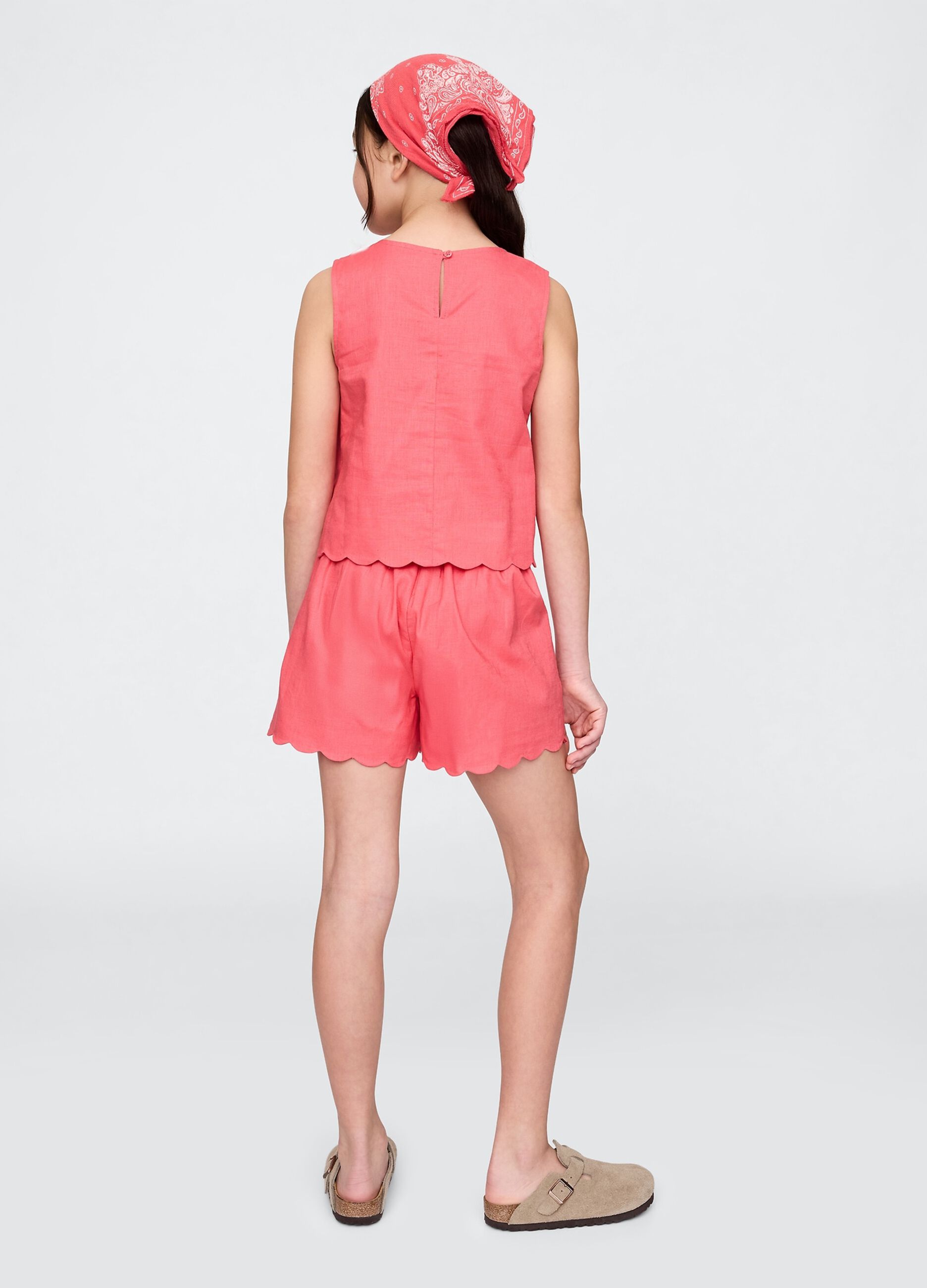 Pink Skort with Scalloped Edges