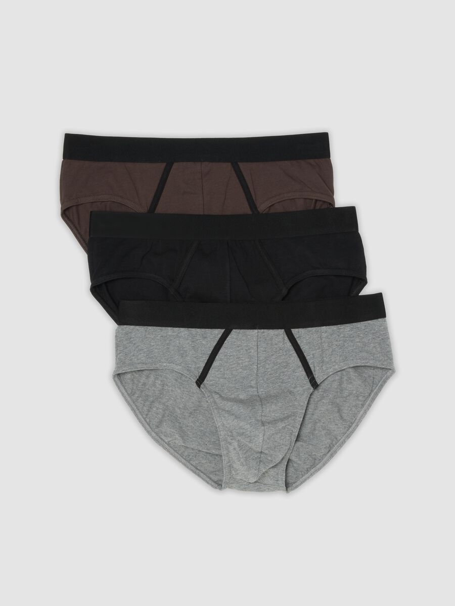 Three-pack of grey stretch organic cotton briefs_4