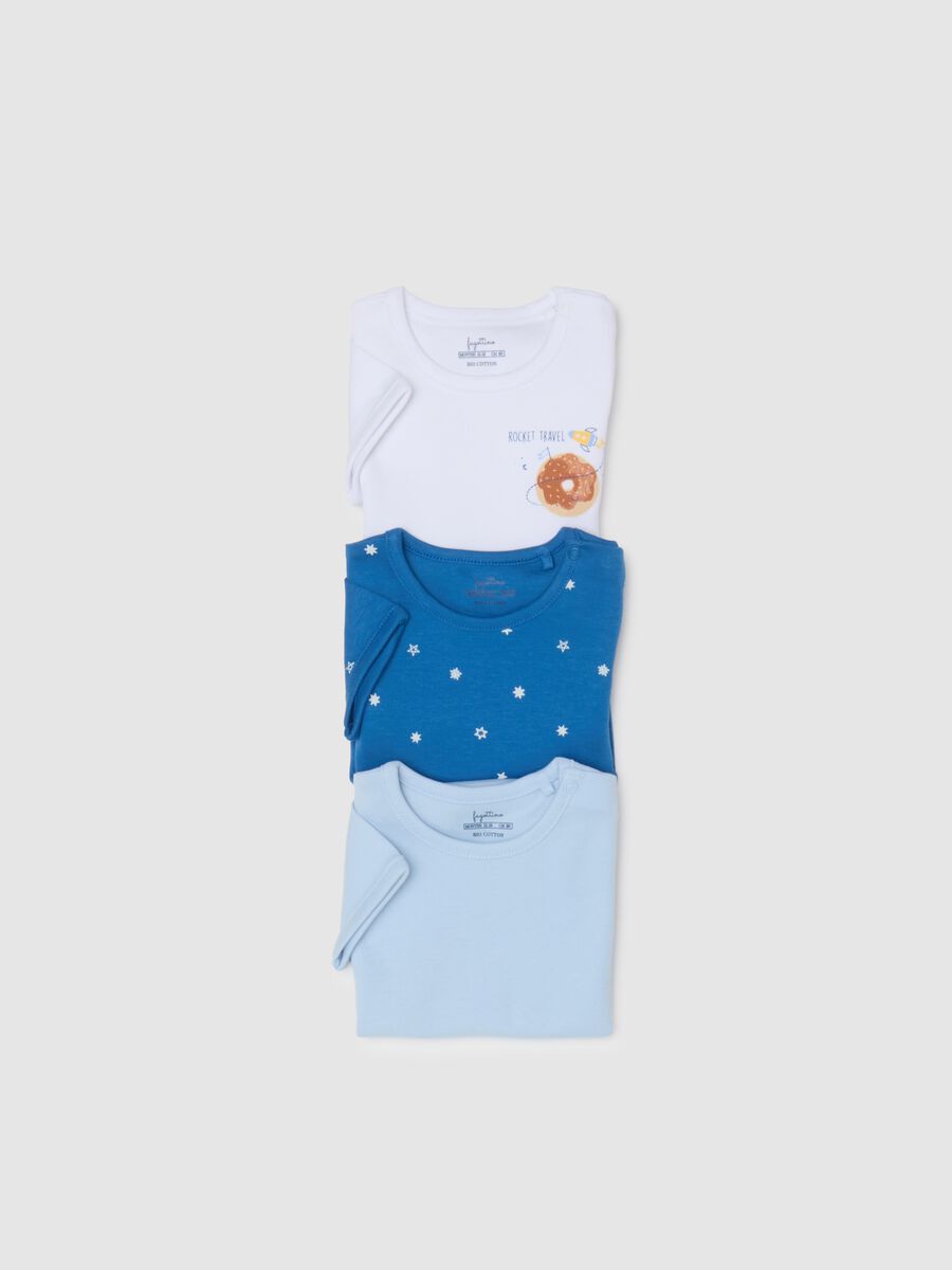 Children's Multicolour Pure Cotton Bodysuit Tripack_3