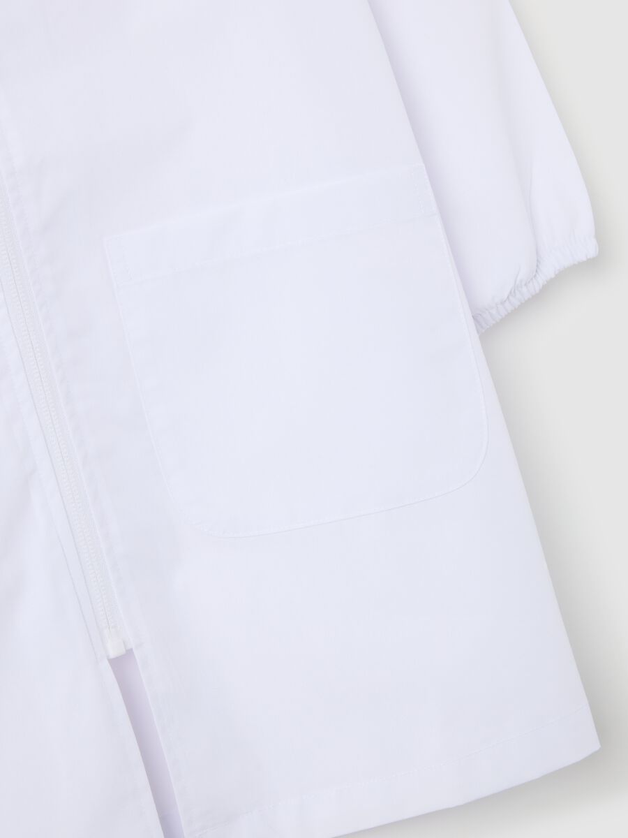 Girls' School Smock in White Mix with Disney Princess Logo_2