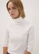 White pure cotton crew-neck T-shirt_0