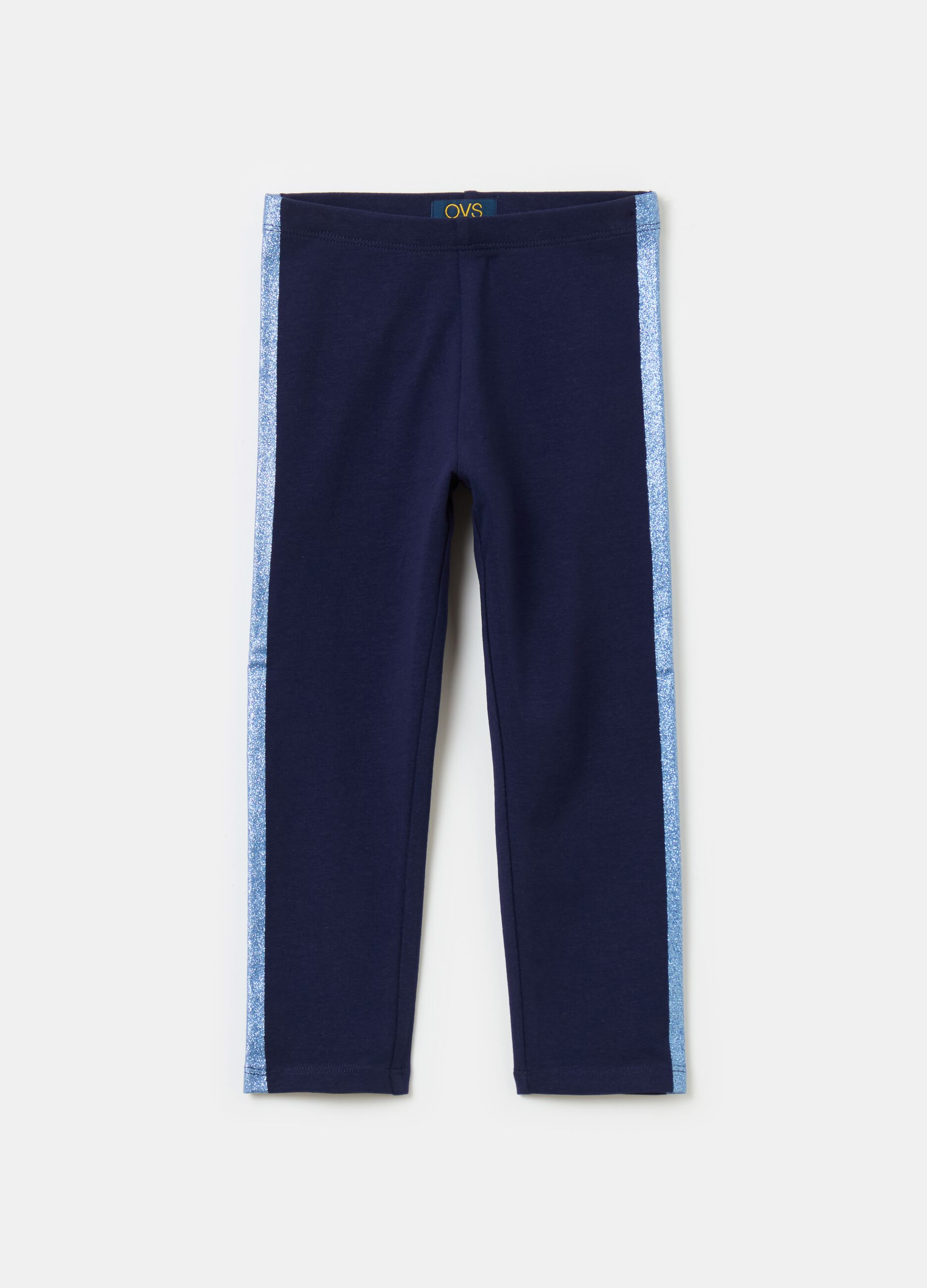 Three-quarter leggings with glitter bands
