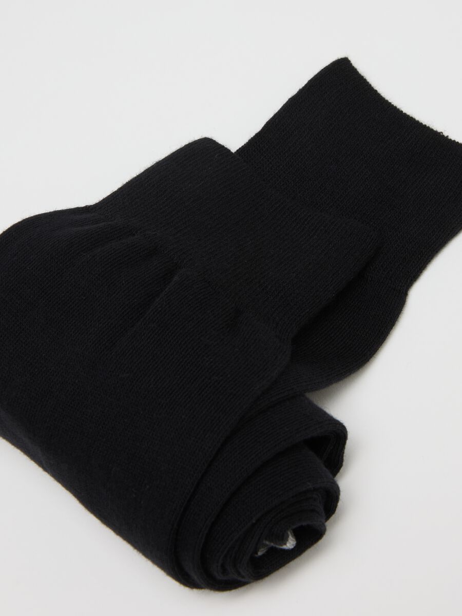 Multicolour stretchy cotton long socks twin pack_2