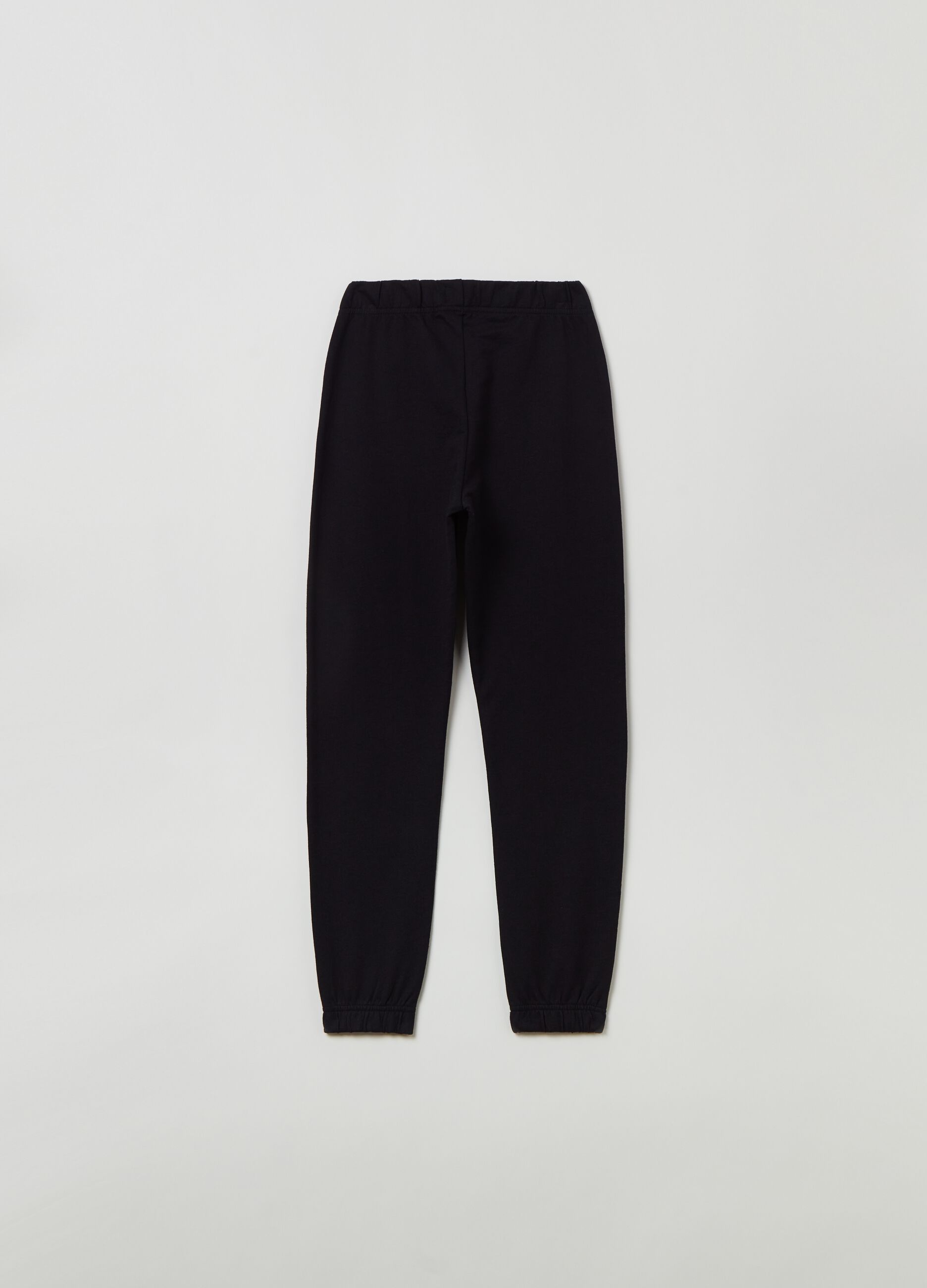 Joggers in felpa con stampa lettering_1