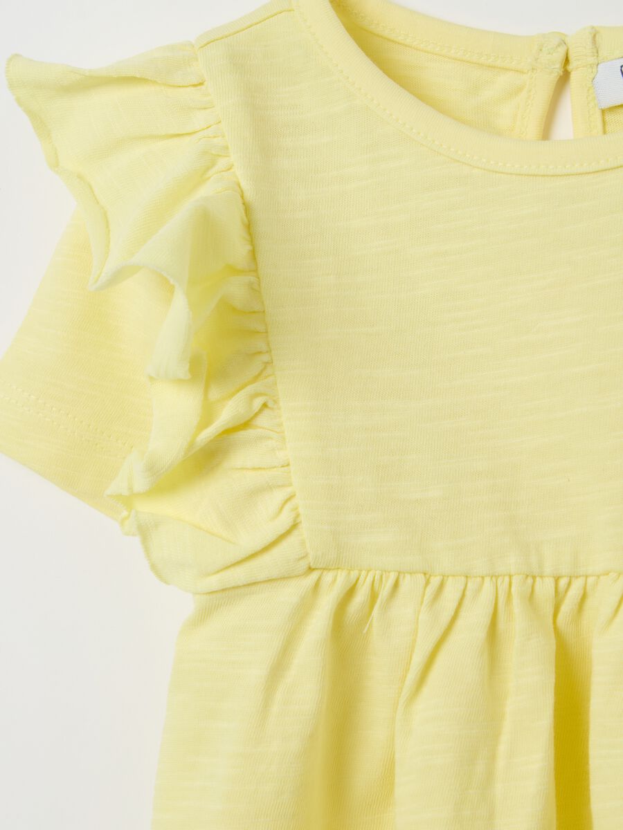 Cotton T-shirt with flounce_2