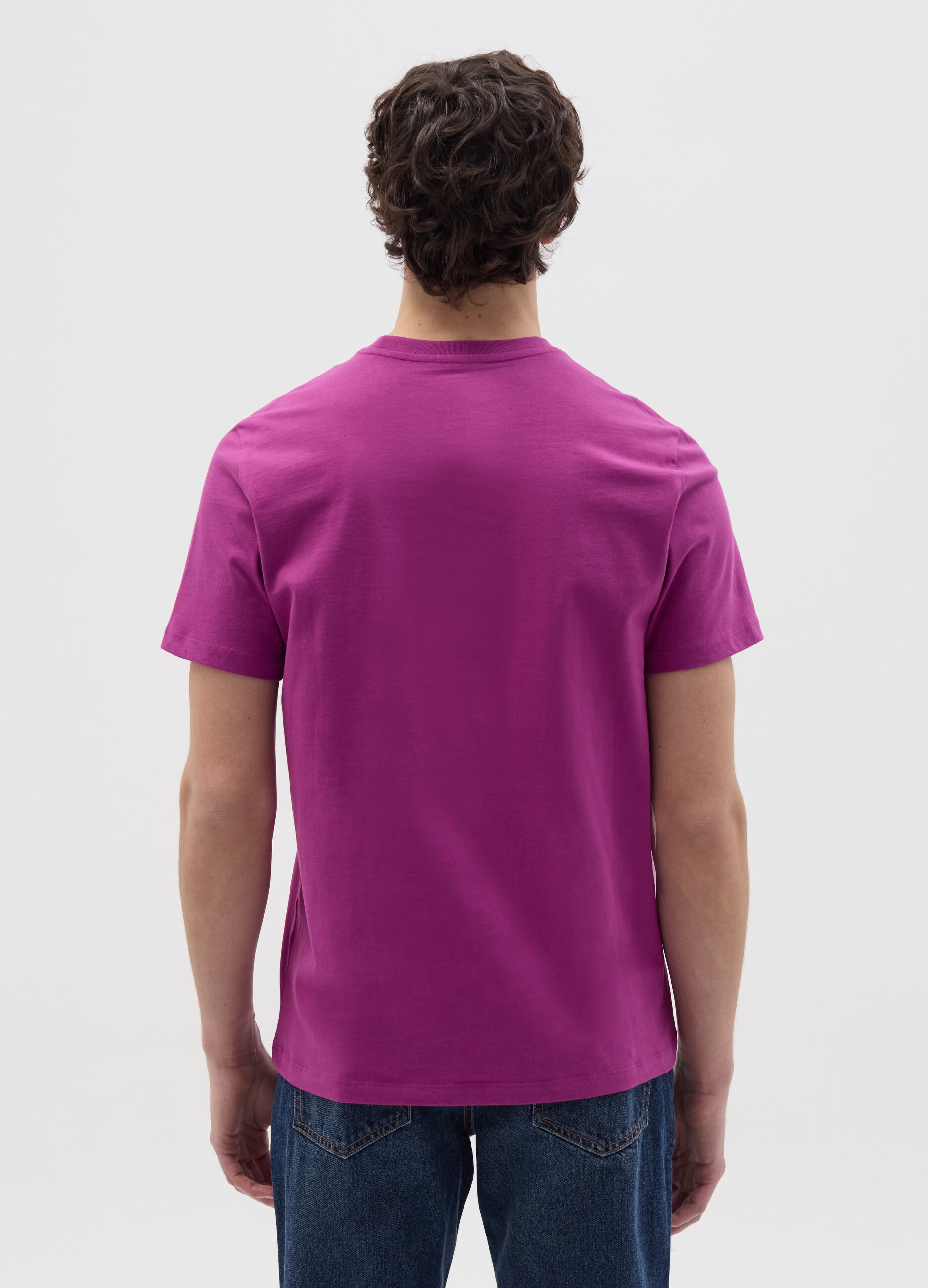 T-shirt in cotone bio con scollo rotondo 