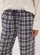 Multicolour checked pyjama trousers in pure organic cotton_3