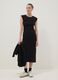 Black sleeveless fitted stretch cotton dress_1