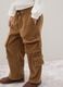 Children's brown stretch cotton cargo trousers_2
