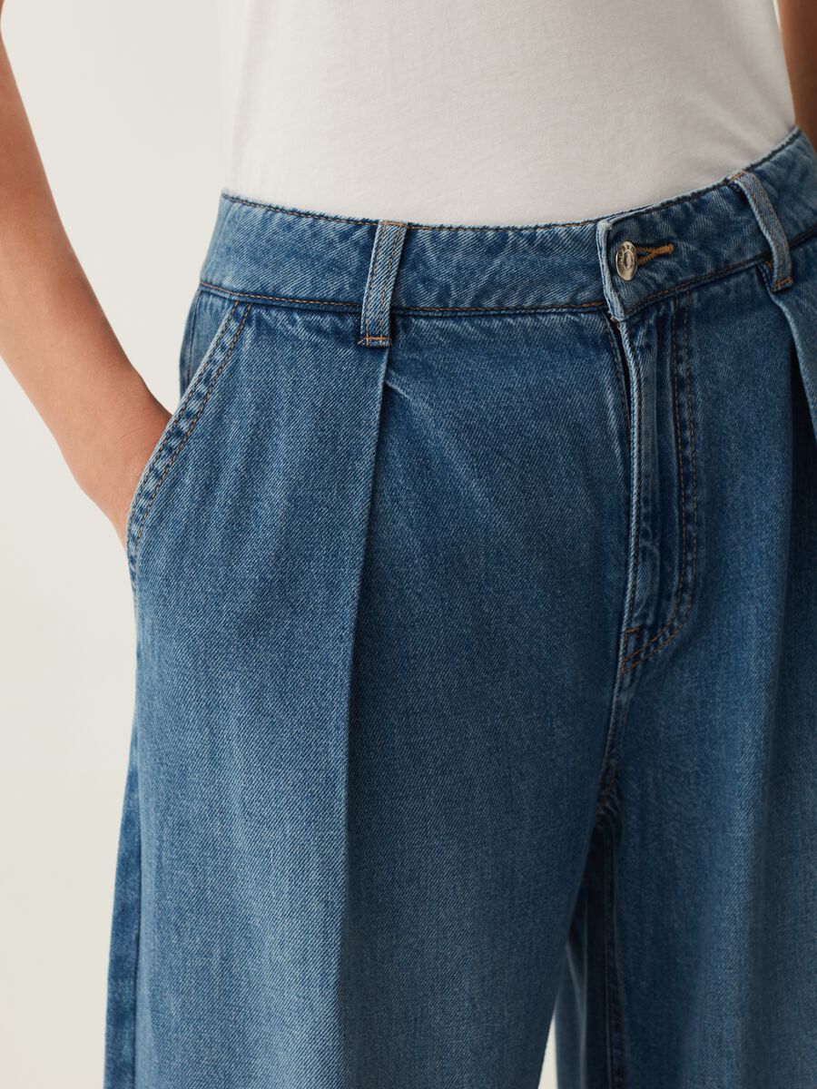 Jeans wide leg con pinces_3