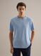 Regular fit light blue linen-cotton blend T-shirt_2