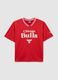 Red Chicago Bulls Short Sleeve Regular Fit T-shirt_4