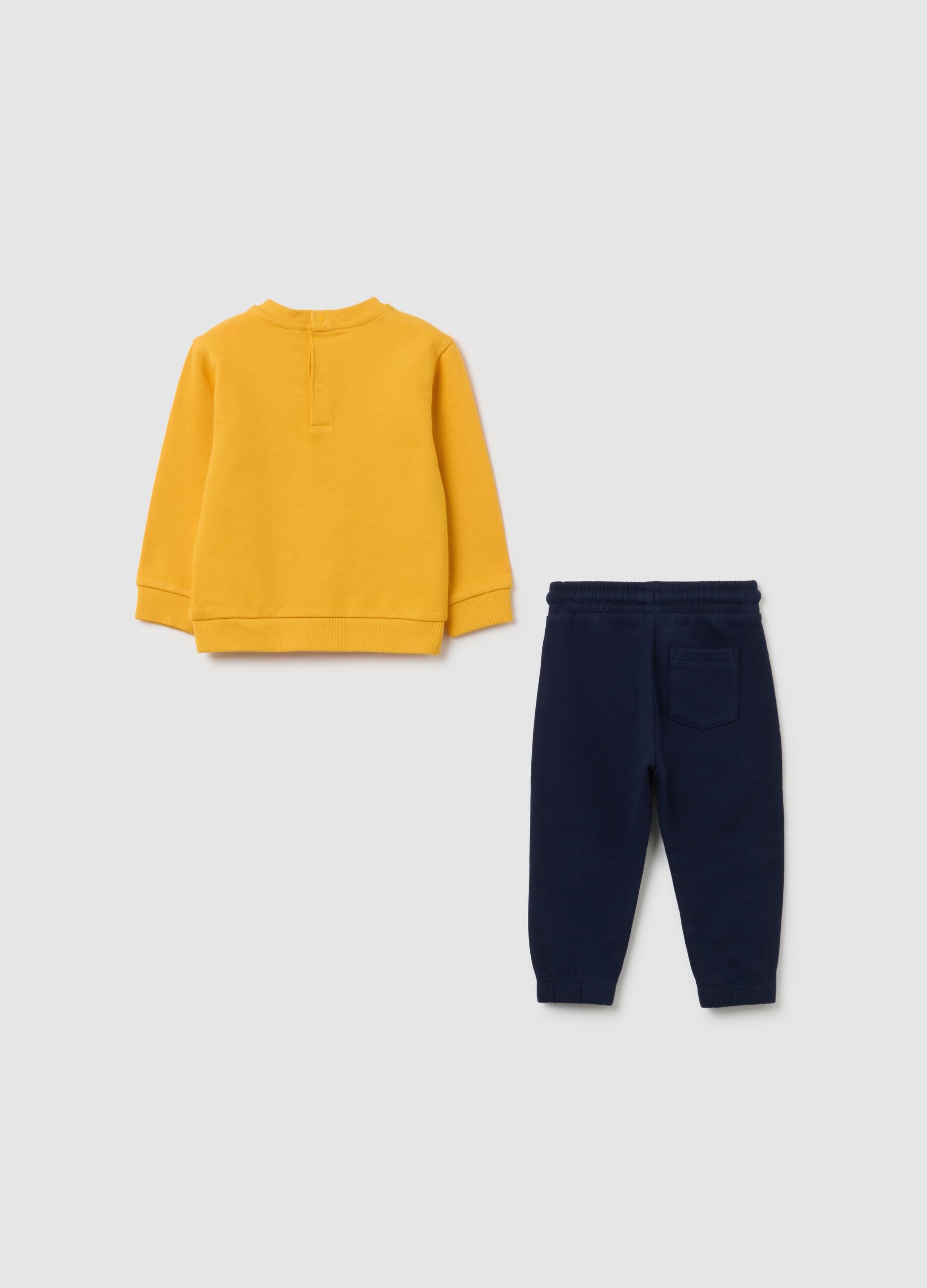Baby set in pure yellow cotton regular fit
