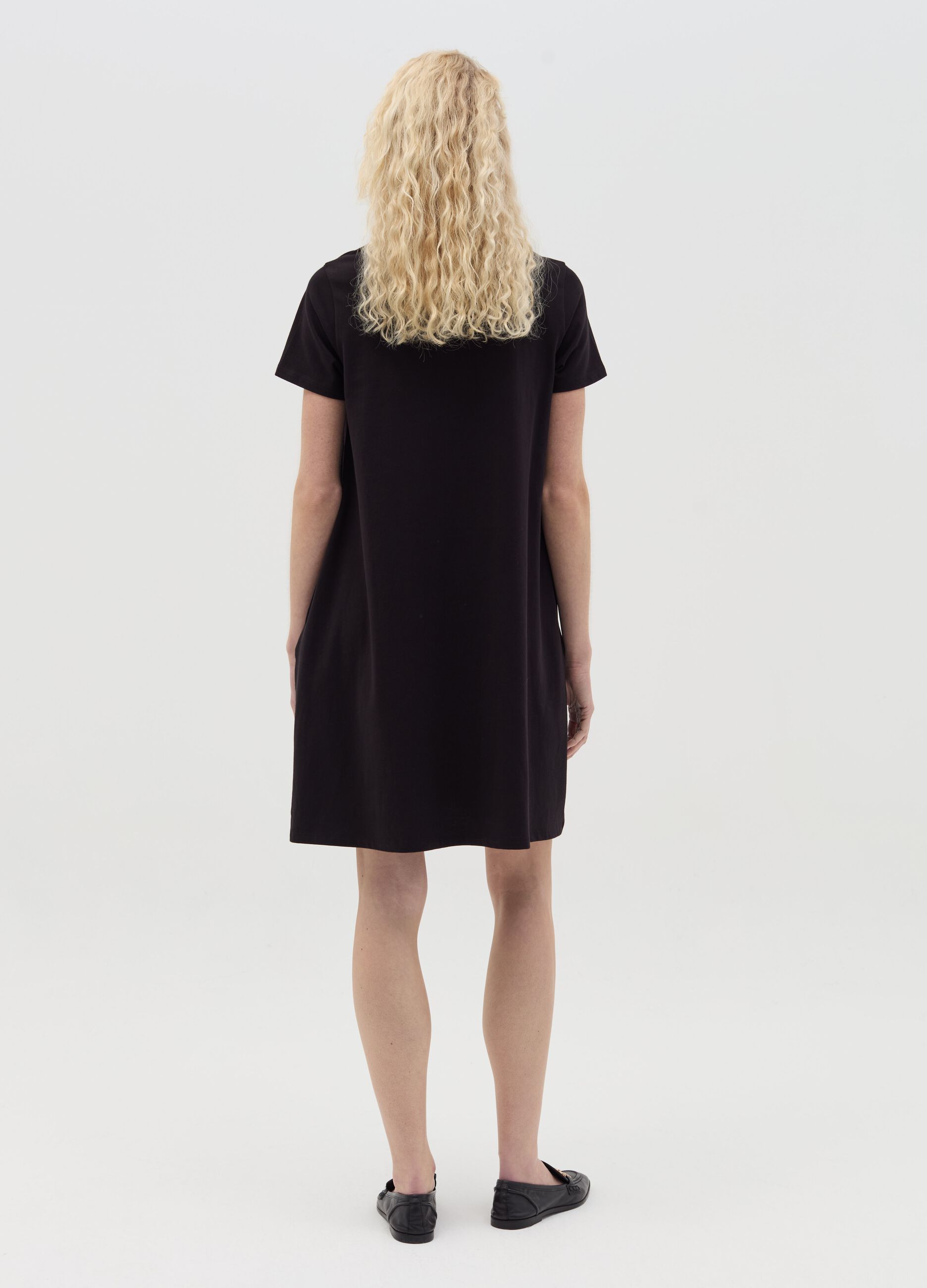 Essentials short black dress in cotton