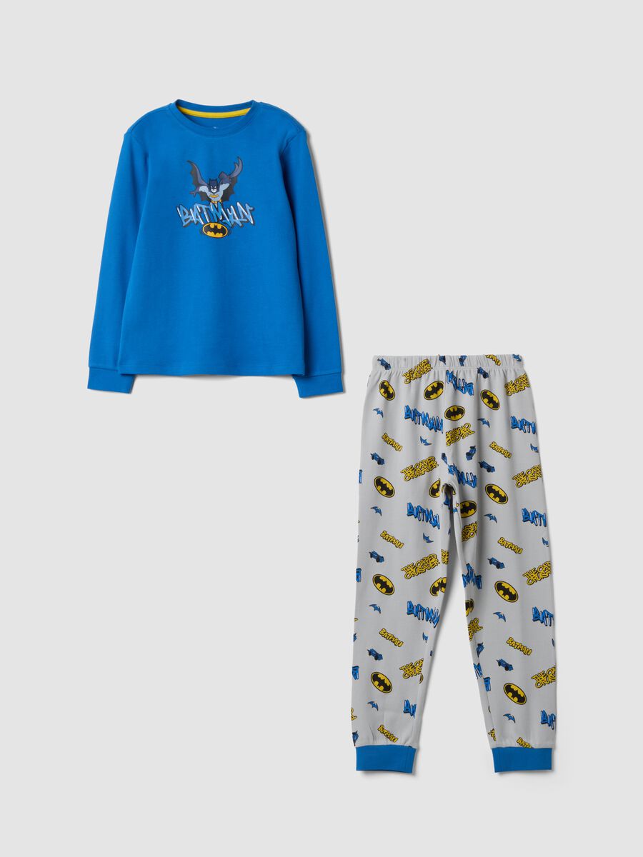 Multicolour Batman print pure organic cotton pyjamas_0