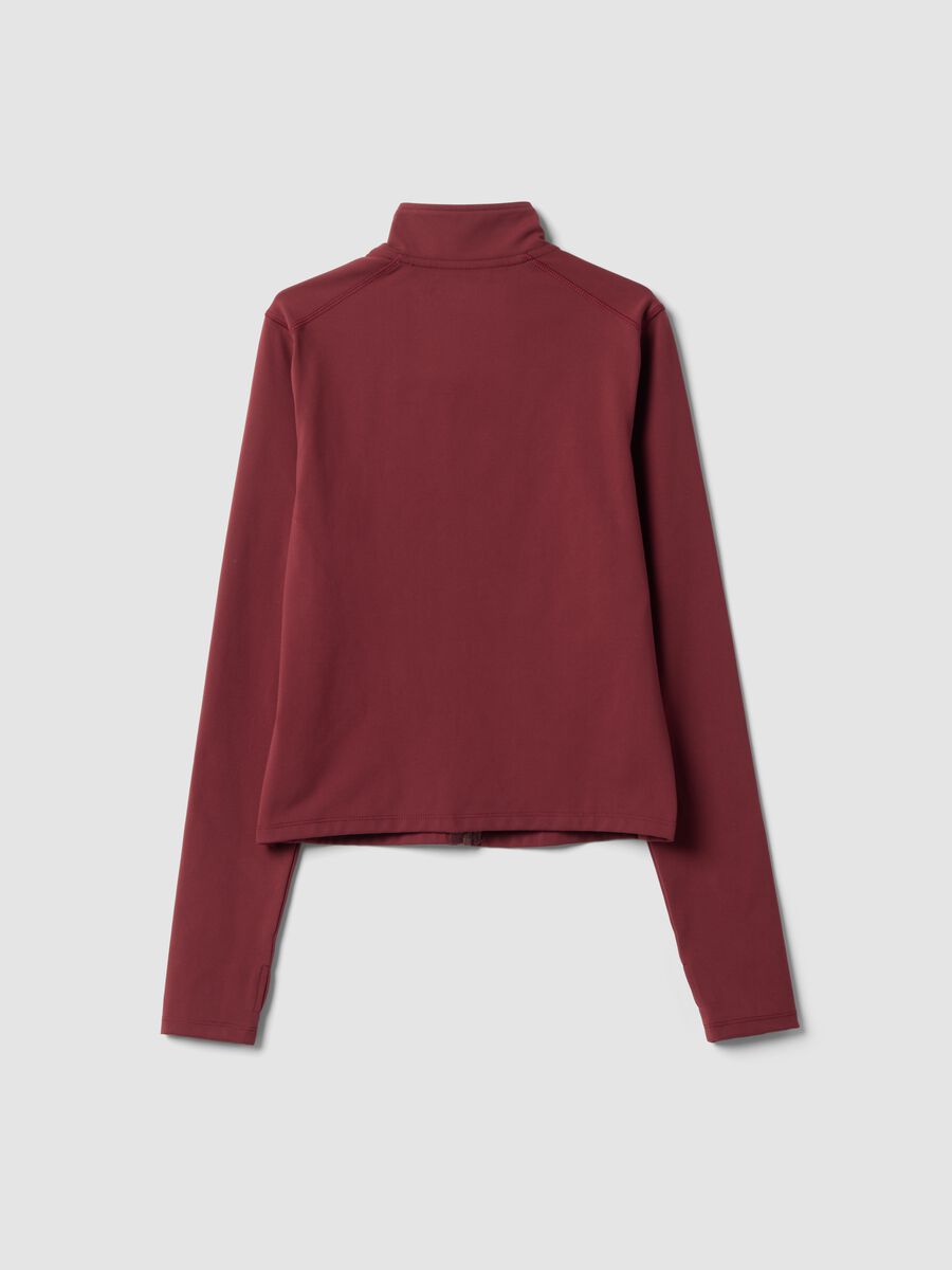Full-zip rossa fitted in tessuto elasticizzato ALTAVIA STUDIO_5