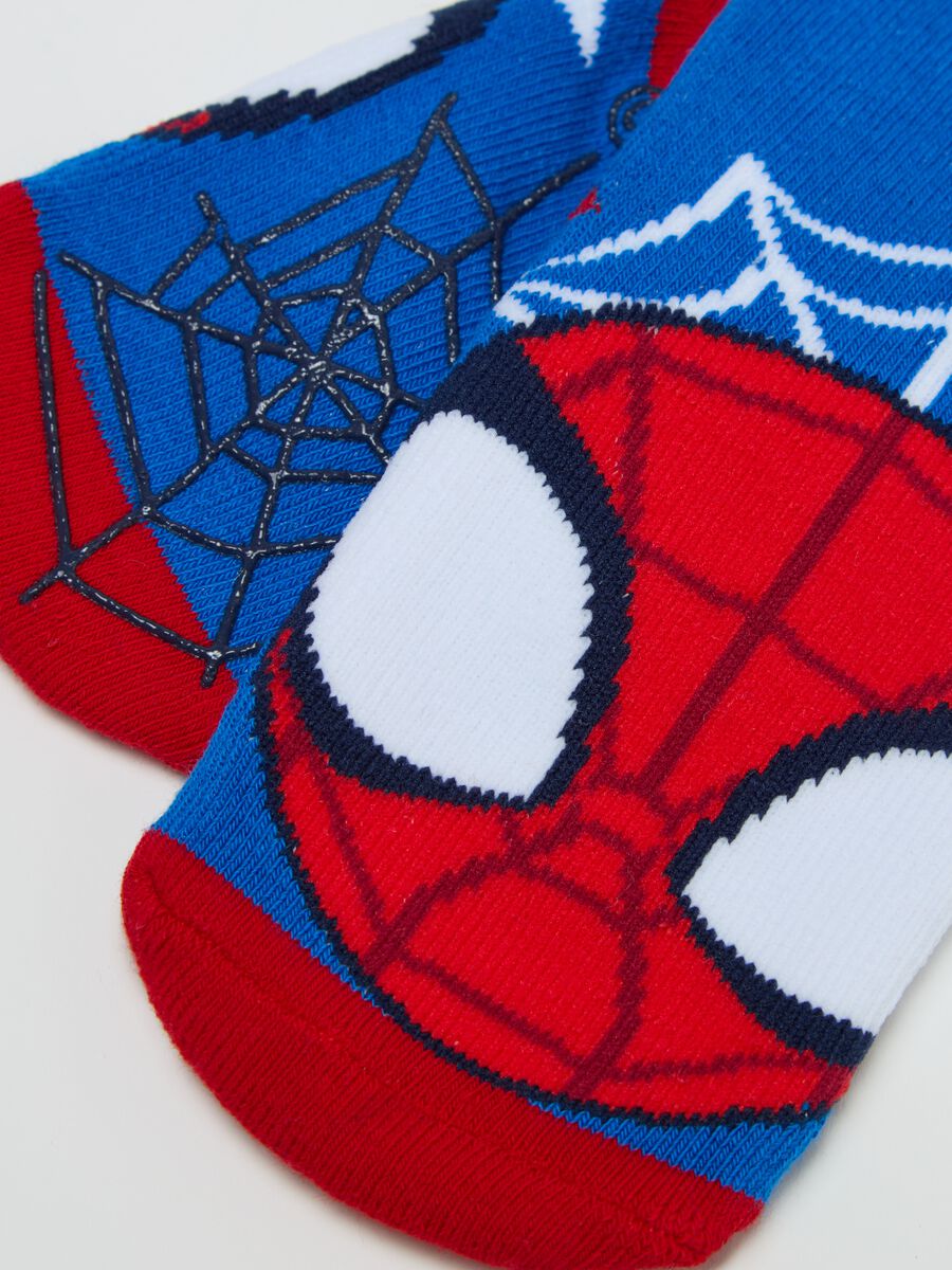 Two-pair pack slipper socks with Spider-Man_2