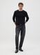 Black viscose blend regular fit jumper_1
