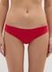 Regular fit red stretch cotton knickers with lace_1