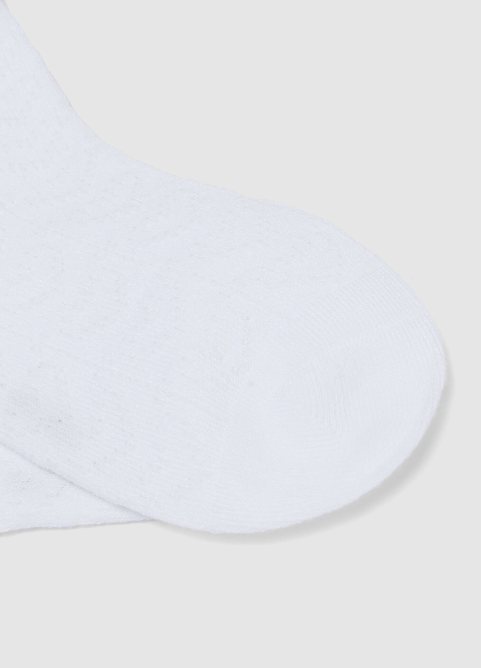 Girls&rsquo; white stretch cotton-blend socks with bows